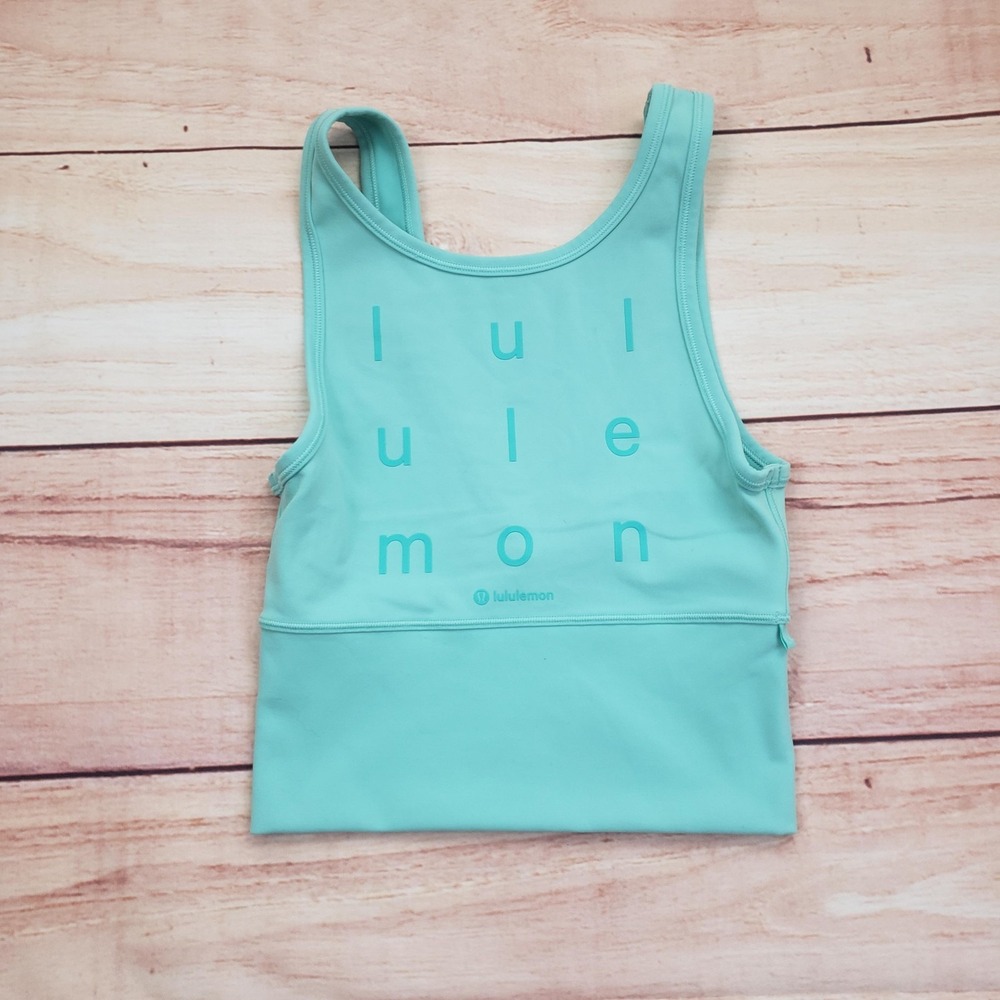 Lululemon Crop Tank Top Womens 0 Move Power Pivot Everlux Yoga LW1DNIS Ladies